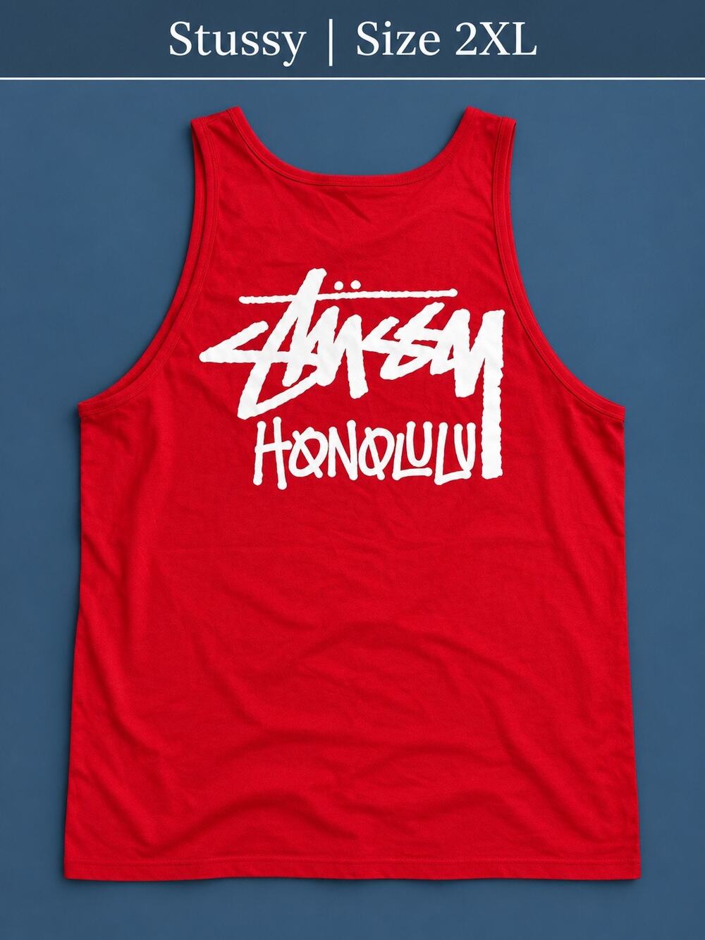 Stussy Honolulu Chapter Red Tank Top 2XL NWOT